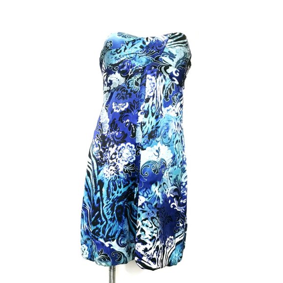 Cache Silk Strapless Dress Size 14 - Picture 4 of 12